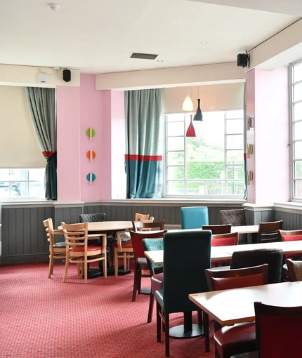 interior seating area of the pub