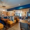 The restaurant area of the Woodman Inn.