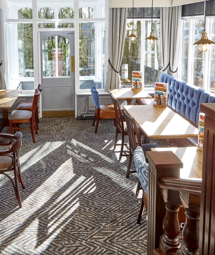 A dining area at the Snipe.