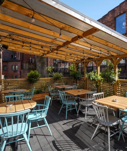 Beer garden outside a pub