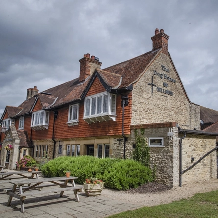 The exterior of The Dog House and part of the beer garden.
