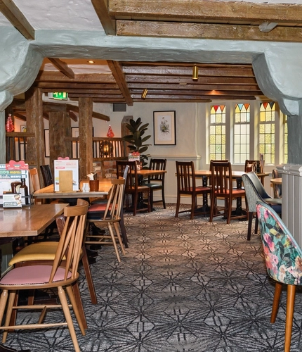 interior restaurant and seating area
