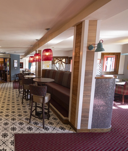 interior restaurant and seating area