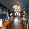 Interior seating area in a pub restaurant