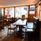 interior of the restaurant with seating area