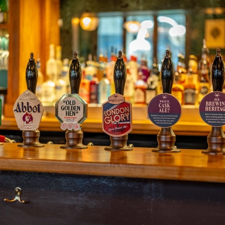 Bar within the Railway Tavern.
