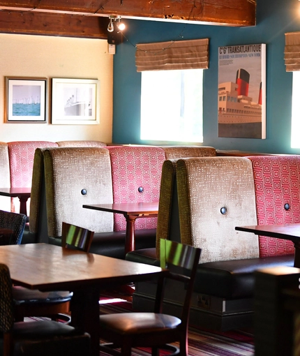 Restaurant area in a pub