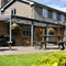 exterior of the venue with beer garden