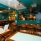 Interior of the pub in the seating area.