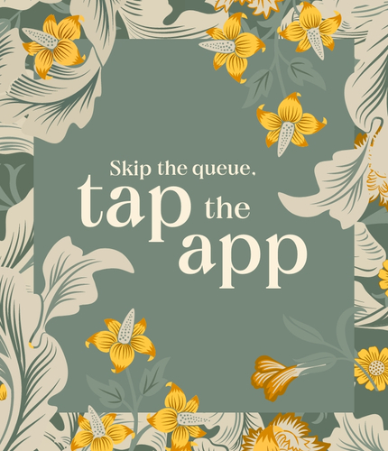 A banner promoting an 'App Launch' available at Chef & Brewer venues.