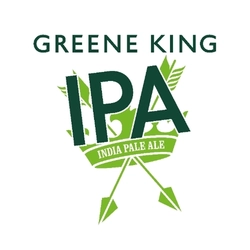 The logo for Greene King IPA, on a white background.