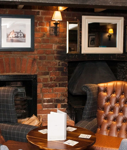 Internal seating area in a pub restaurant