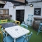 Beer garden outside of a pub