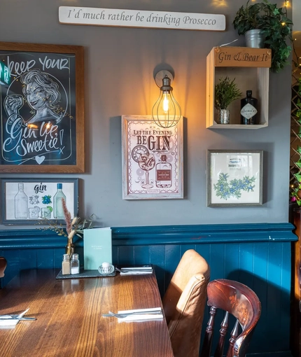 interior seating area of the pub