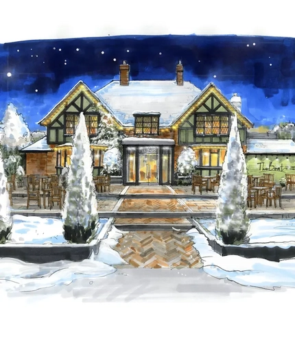 Crafted - The Boat - Christmas Exterior Illustration