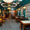 Interior of the pub in the seating area.