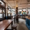 Internal seating area in a pub restaurant