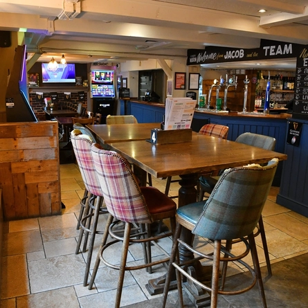 interior of the restaurant with seating area
