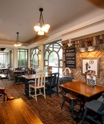 interior restaurant and seating area