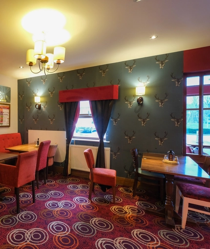 interior dining area of  a pub