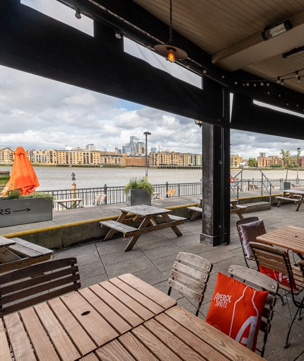 External view of a beer garden
