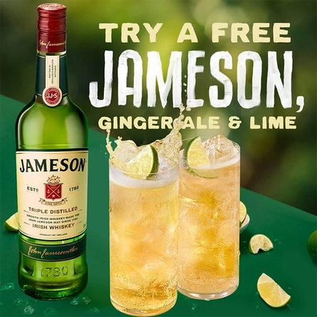 Jameson, ginger ale and lime