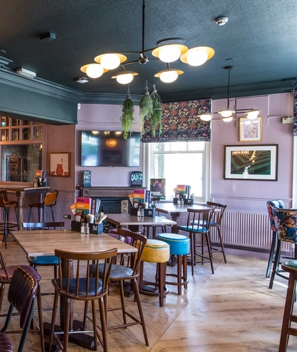 Interior bar and restaurant area