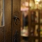 A close up of a door.