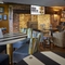 The interior restaurant and seating area with TV at the Rovers Tye.