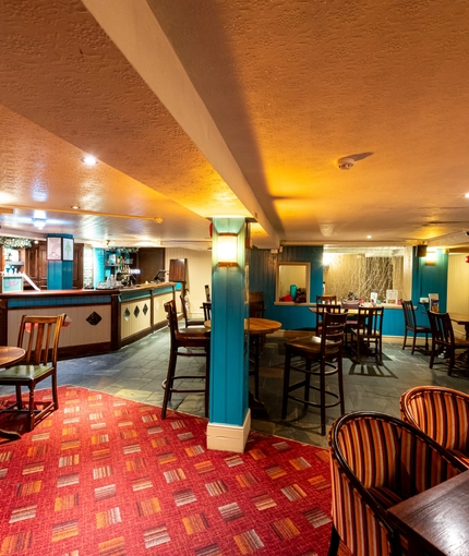 Internal seating area in a pub restaurant