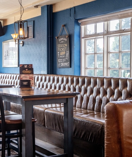 interior seating area of the pub