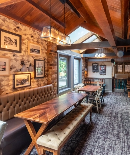 interior seating area of the pub