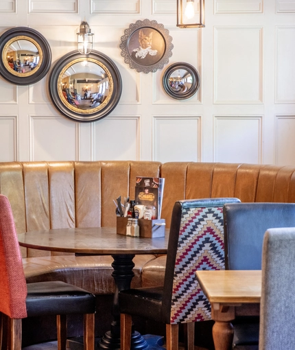 interior seating area of the pub