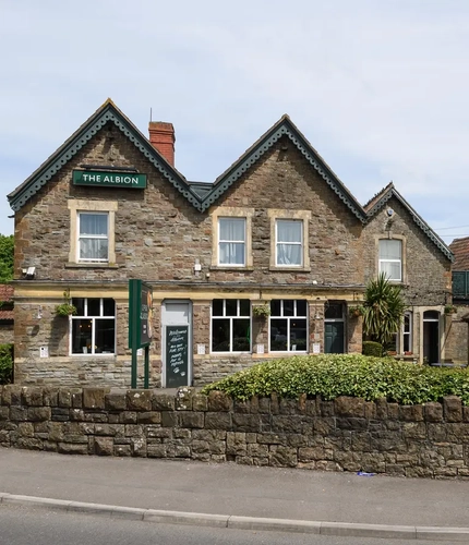 Exterior facade of a pub.