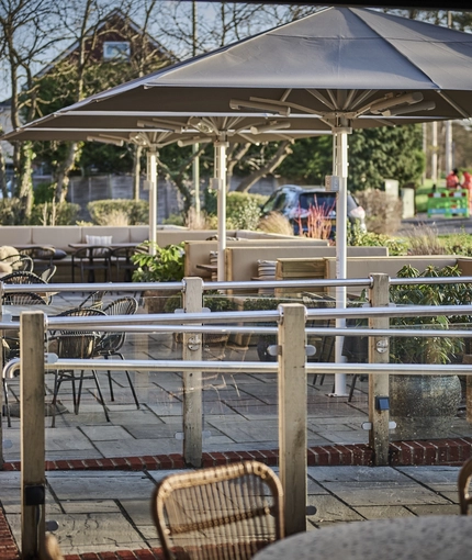 The beer garden of The Foundry Bell