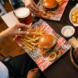 A close up of  a new selection of mains from the new Spring/Summer menu at Flaming Grill.