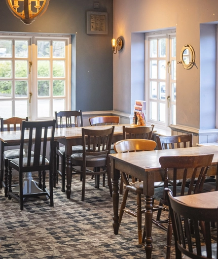 interior seating area of the pub