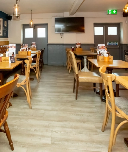 Restaurant area in a pub