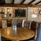 A table in the restaurant of the Wheatsheaf.
