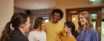 A family at a Hungry Horse restaurant