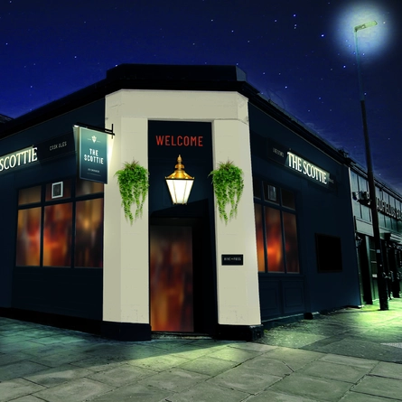 An artist impression illustration showing the potential exterior facade at The Scottie.