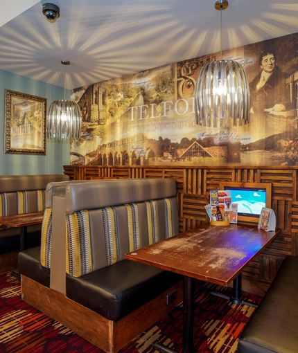 Restaurant area in a pub