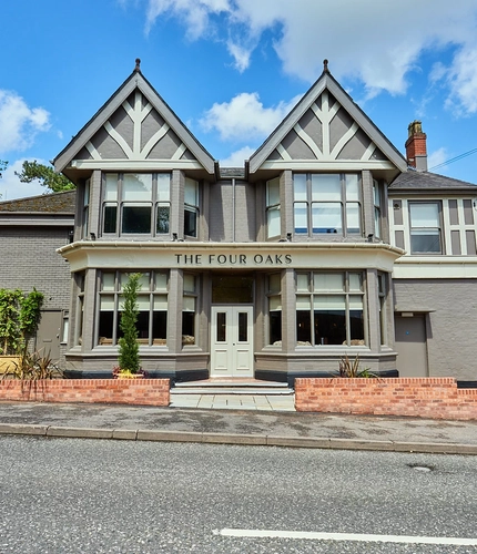 The exterior of The Four Oaks Pub & Restaurant