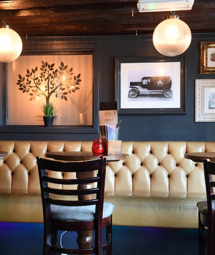 Internal seating area in a pub restaurant